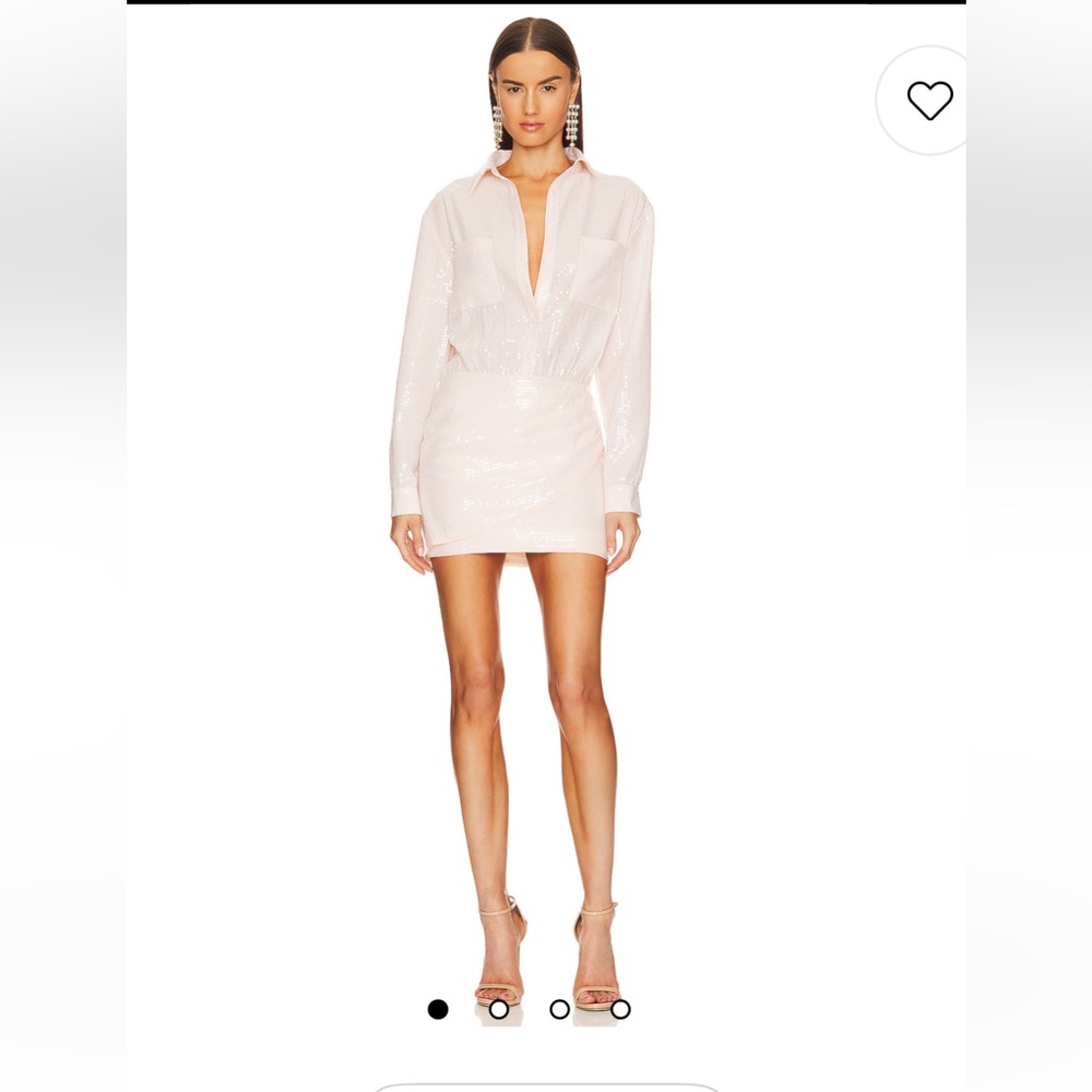 Revolve light pink sequin mini dress